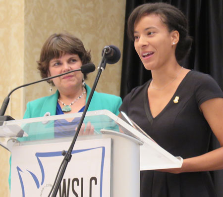 Historical image from Dawn Gearhart recognized for outstanding leadership at WSLC Convention